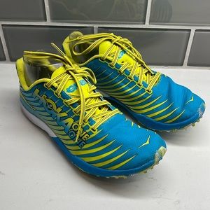 Hoka One One Evo XC Women’s Cross Country‎ Spike Sneakers Size 7 Cyan/Citrus